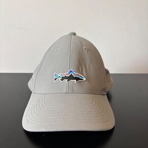Patagonia Fitz Roy Trout Duckbill Trucker Hat Grey Snapback Cap NetPlus